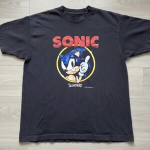 Sonic The Hedgehog Black Cotton T Shirt